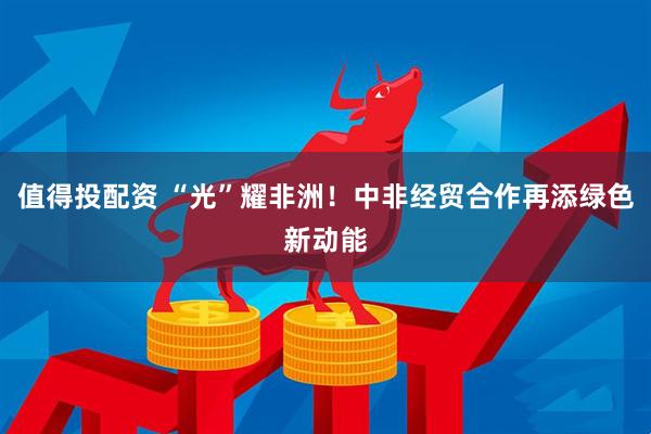 值得投配资 “光”耀非洲！中非经贸合作再添绿色新动能